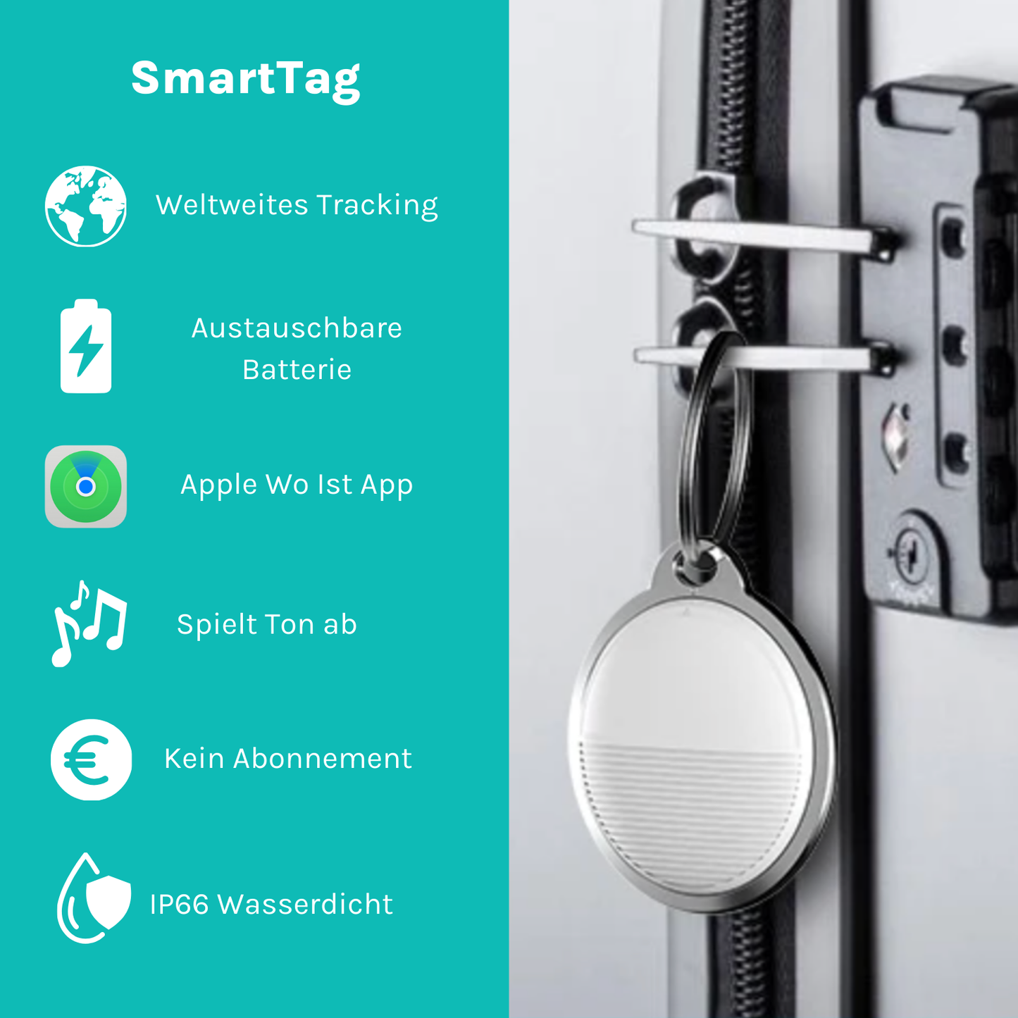 Premium SmartTag. Die Alternative zum AirTag (4-er Pack).