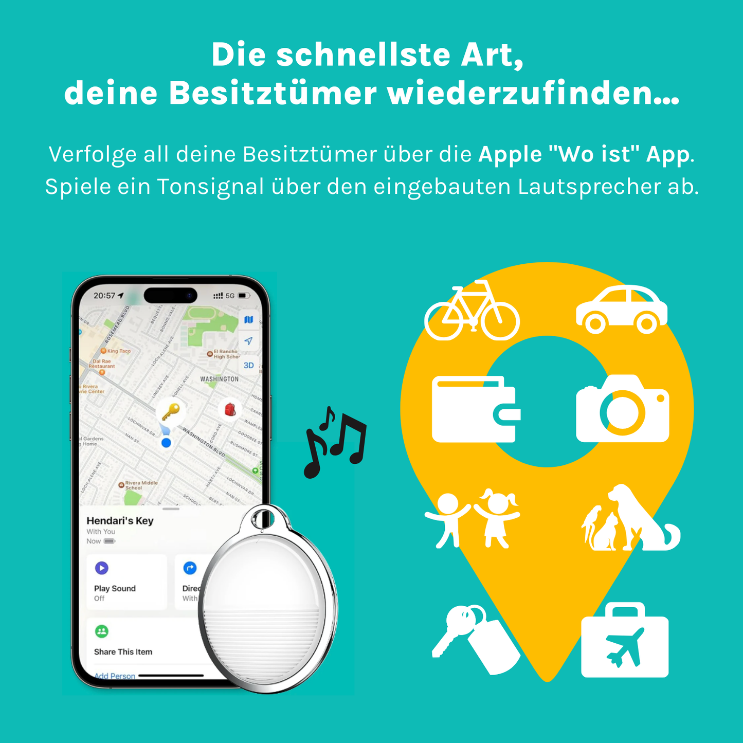 Premium SmartTag. Die Alternative zum AirTag (4-er Pack).
