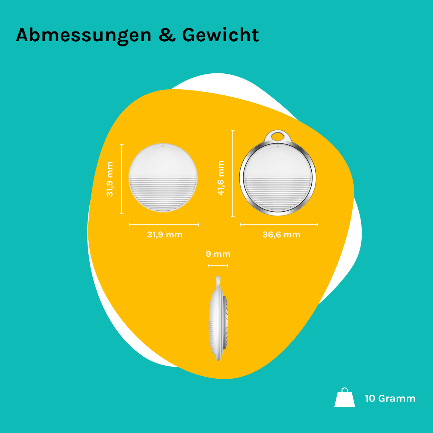 Premium SmartTag. Die Alternative zum AirTag (4-er Pack).