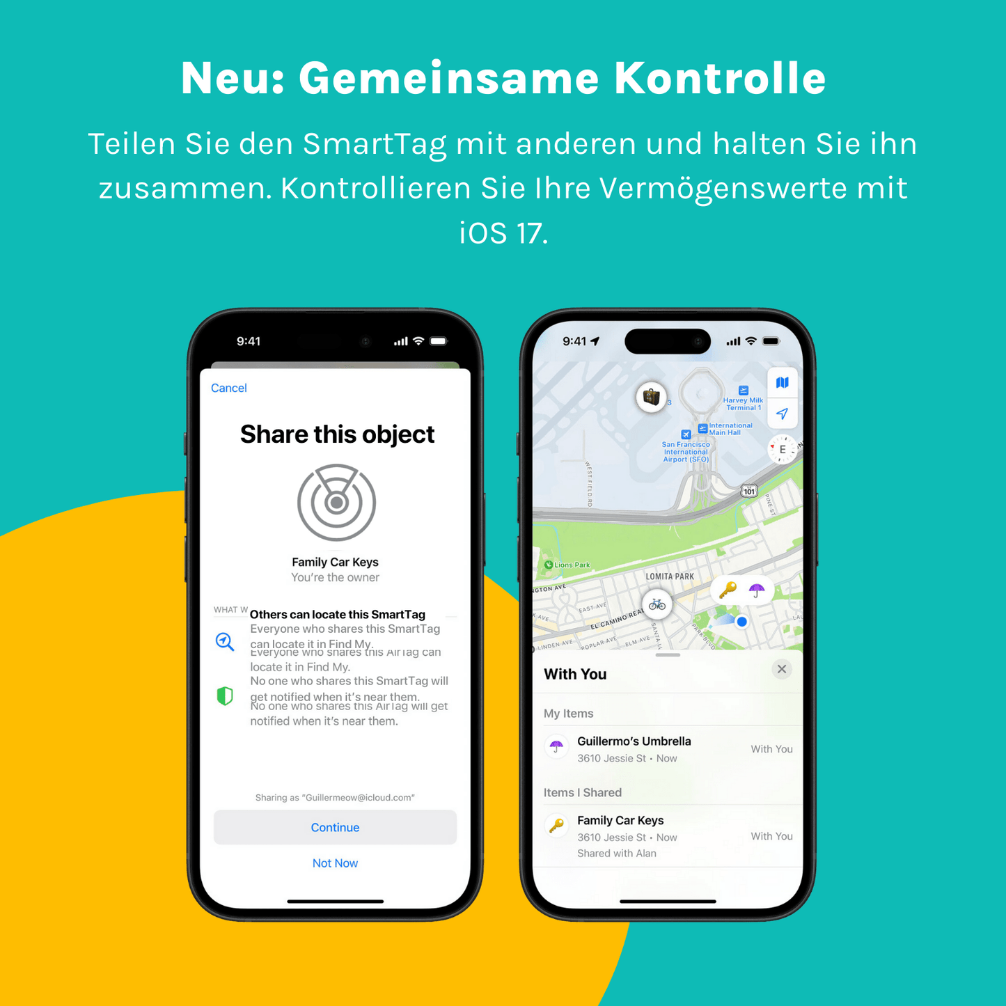 Premium SmartTag. Die Alternative zum AirTag (4-er Pack).