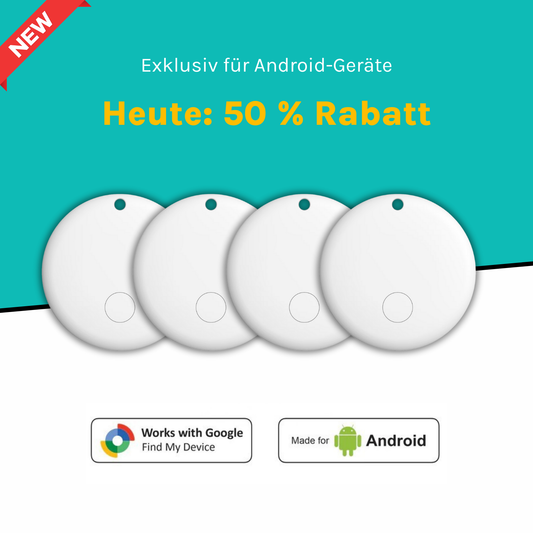 Premium Android SmartTag. Die Alternative zum AirTag (4-er Pack).