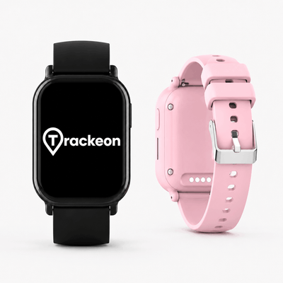 GPS-Kinderuhr in Schwarz und Rosa