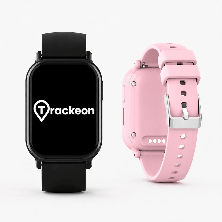 GPS-Kinderuhr in Schwarz und Rosa