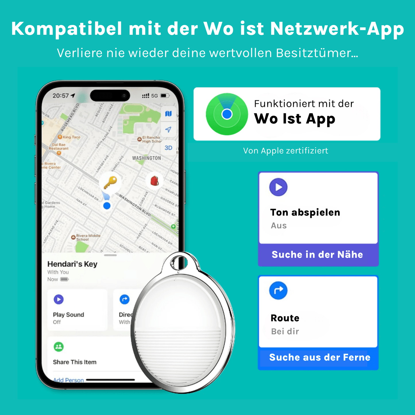 Premium SmartTag. Die Alternative zum AirTag (4-er Pack).