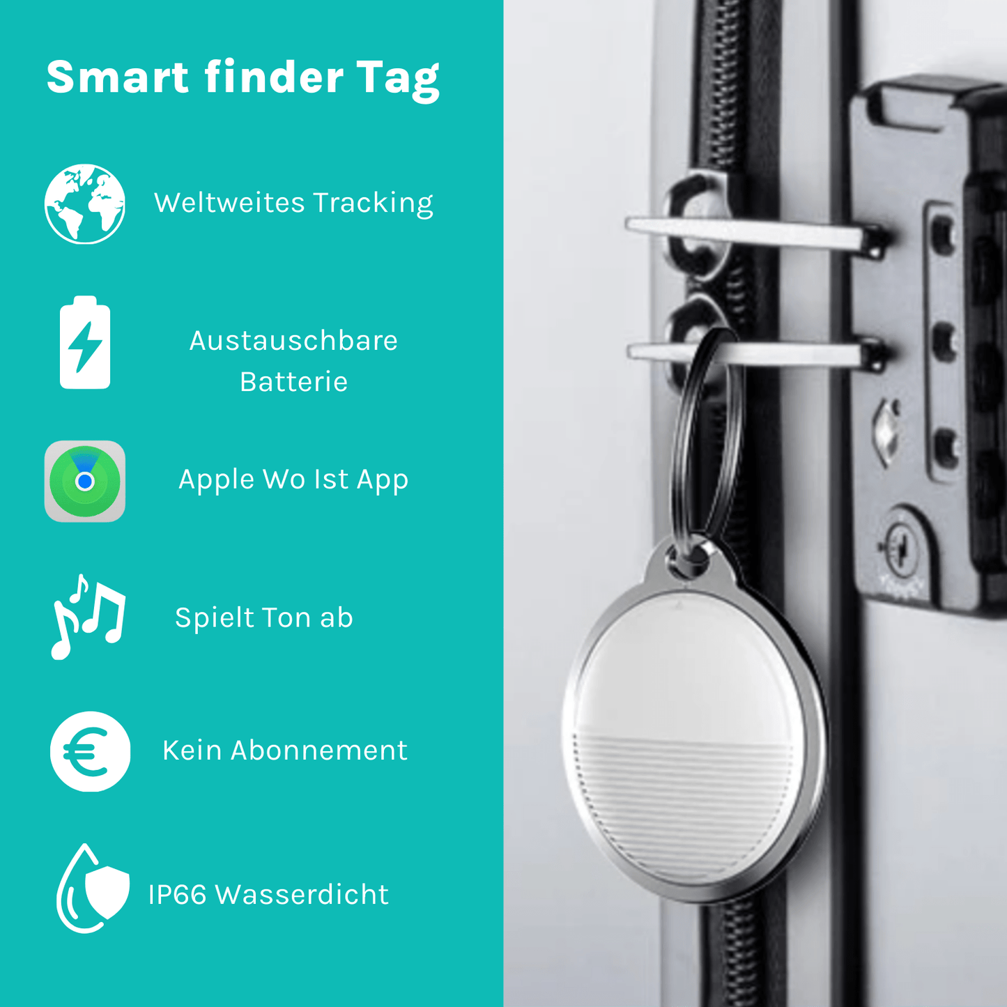Premium SmartTag. Die Alternative zum AirTag (4-er Pack).